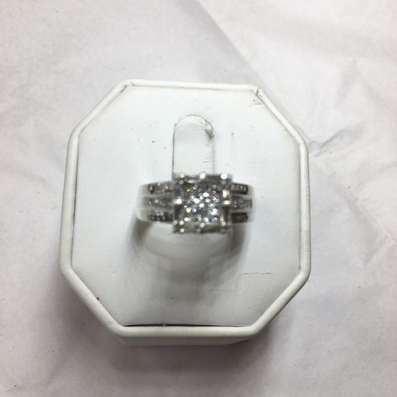 engagement diamonds ring silver 0.75 ct w - Picture 2 of 8